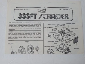 Kit modelo rascador Lindberg 1974 333 ft 1202 instrucciones de montaje ¡solo sin modelo! - Imagen 1 de 4