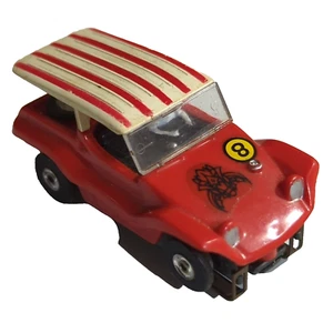 Aurora T-Jet DUNE BUGGY COUPE Slot Car HO scale Red & White 1960s Working Runs - Picture 1 of 14