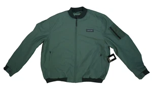 Can-Am Bomber Jacket Army Green Full Zip CE Band Collar Long Sleeve Mens 2XL - Picture 1 of 12