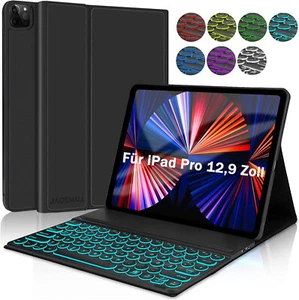 Beleuchtet Tastatur Schutz Hülle Für iPad Pro 12,9 Zoll 6th/5th/4th/3rd Gen 2022 - Bild 1 von 18