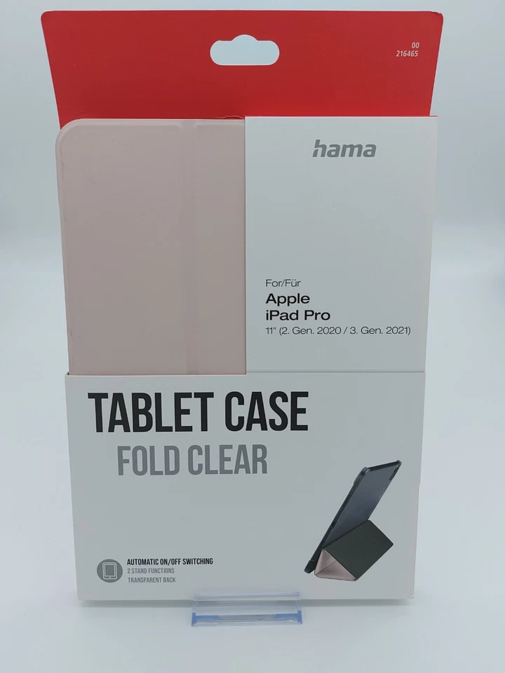 Hama 216465 Tablet Hülle Fold Clear Folio Apple iPad Pro 11" 2.Gen 3.Gen rosa