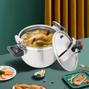 13.39*16.34in Silver Round 23.25Qt 201 Stainless Steel Pressure Cooker W/ Sponge - Picture 1 of 24