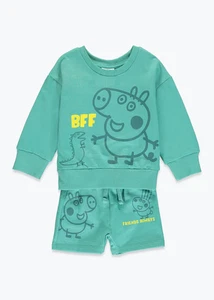 PEPPA PIG: :GEORGE PIG , 100% COTTON L/S TOP/SHORTS,2/3,3/4,4/5YR NEW WITH TAGS - Picture 1 of 1
