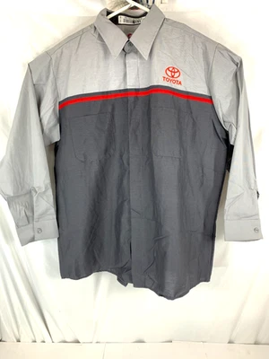 Red Kap TOYOTA Mechanic Technician Work Uniform Button-Up Long Sleeve Shirt XL - Image 1 of 4