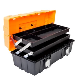 17-Inch Plastic Tool Box,3-Tiers Multi-Function Storage Portable Toolbox Orga... - Picture 1 of 7