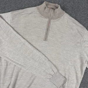 Peter Millar Sweater Mens Large Half Zip Pullover Merino Silk Cashmere Italy - Picture 1 of 11
