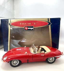 Burago 1/18 Jaguar E Cabriolet 1961 - Red - Boxed - Picture 1 of 9