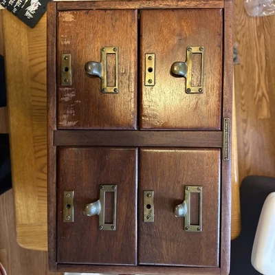 Vintage 4 Drawer Library Bureau Sole Maker Card File - Image 1 of 4