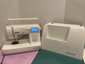 Euro Pro X Sewing Machine 9125 Computerized Embroidery Machines + Case & Extras - Picture 1 of 16