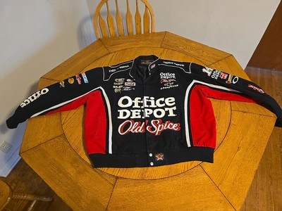 Vtg Tony Stewart Jeff Hamilton Office Depot Old Spice Nascar Jacket Sz 3XL - Image 1 of 4