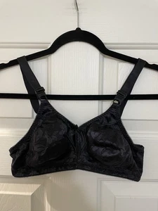 Bali Double Support Lace Full Figure Wireless Bra Women’s US Size 34B Black NWOT - Picture 1 of 5
