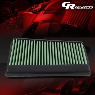 PANEL FILTRO AIRE VERDE LAVABLE ALTO FLUJO PARA 07-14 NISSAN X-TRAIL QASHQAI 2.0L Foto 1 de 4