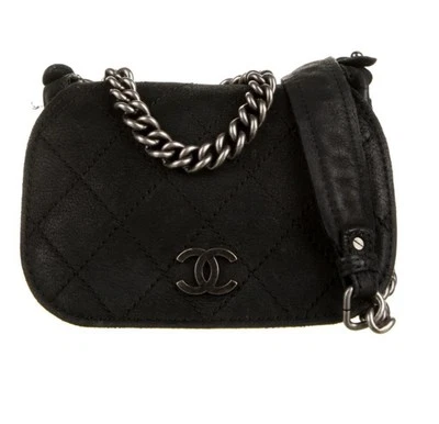 Chanel Mini Flap Highlander Paris Crossbody Bag Black, Rare Caviar Nubuck - Image 1 of 4