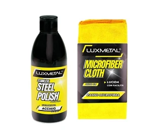 Kit Lucidatura Stainless Steel Polish Lucidante per Acciaio Inox 250gr + Panno - Imagen 1 de 6