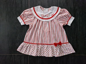 Süßes Kleid maritim Matrosenkleid Gr. 86 Rot Weiß - Bild 1 von 7