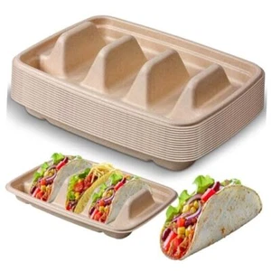15PCS Disposable Taco Holders for Party, Premium Paper Taco Plates with - Picture 1 of 8