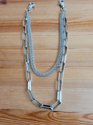 Doble Cadena Malla y Eslabón Metal Resistente Billetera Cadena Motociclista Camionero Llavero Foto 1 de 3