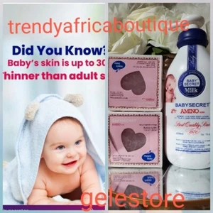 3pcs. Baby SECRET Milk Amino Acid Baby Lotion & 2 Bar Soap. Infant & Up👌 - Picture 1 of 5
