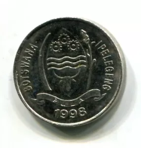 1998 Botswana 10 Thebe Coin (b474-1) - Picture 1 of 2
