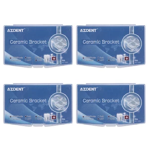 AZDENT Dental Ceramic Bracket Braces MBT/Roth.022/018 Hooks 3 4 5 20pcs/Kit - Picture 1 of 11