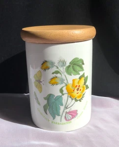 Portmeirion Botanic Garden Storage Jar Yellow Cotton Flower Old Mark 12cm - Picture 1 of 13