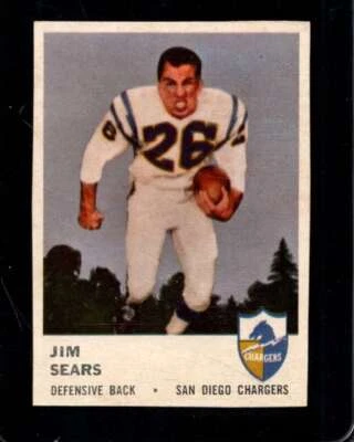 1961 FLEER #164 JIM SEARS EXMT CHARGERS NICELY CENTERED *X105643 - Image 1 of 2