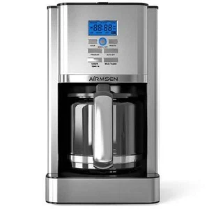 Stainless Steel 12 Cup Drip Coffee Maker,Programmable Self-Cleaning Coffee Maker - Picture 1 of 8