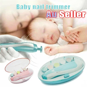 Electric Baby Nail Trimmer Nail File Grinder Clipper Tools for Newborn Toddler - Picture 1 of 12