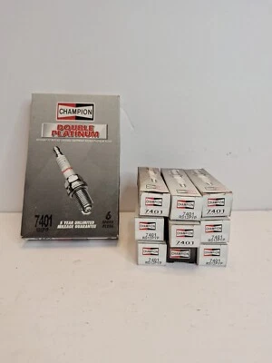 9 pc Champion Double Platinum 7401 Rs12pyp Spark Plug New In Box - Image 1 of 4