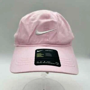 Nike Pink Foam Childrens Youth Adjustable Baseball Cap With Silver Swoosh Logo - Picture 1 of 4