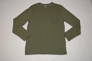 Boys ARMY OLIVE GREEN L/S TEE SHIRT Chest Pocket SIZE XXL / 18 - Picture 1 of 1
