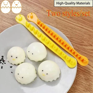 Cortador de huevos cocidos de huevo de corte elegante de 2 piezas cortador de huevos de encaje cortador de alambre para tallar huevos - Imagen 1 de 20