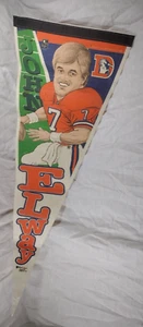 Vintage Football John Elway 30" Denver Broncos Pennant - Picture 1 of 11