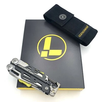Leatherman Signal Multitool w/Blk Nylon Sheath- Grey/Yel S/Less - 19 Tools - EDC - image 1 of 4