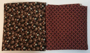 Moda Bramble Wood Pattern 31521 & 31522 Bittersweet 2 Pieces 21x42 Quilt Fabric - Picture 1 of 8