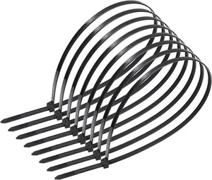 Large Heavy Duty Nylon Cable Ties, 600mm long and 8.9mm wide, in Black - Picture 1 of 7