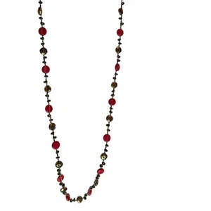 Beaded Necklace Lucky brand Brass Accents Lobster Clasp Closure - Picture 1 of 5