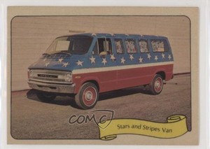1974 Fleer Kustom Cars Stickers Stars and Stripes Van 0s4