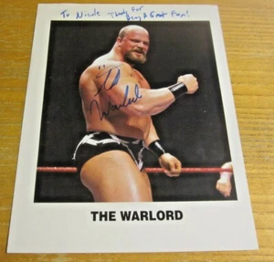 "Fotografía firmada de The Warlord Wrestler 8,5X11 lucha libre WWF ""Los poderes del dolor" - Imagen 1 de 3