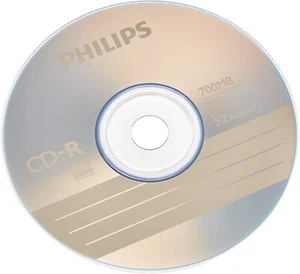 5 Philips CD-R RECORDABLE CD's 5 Blank CD Discs CDR 700Mb 80 Min In Sleeves - Picture 1 of 1