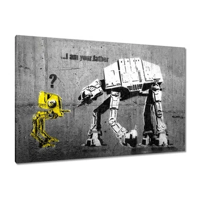 Leinwand Bild Wandbild Canvas Print Im your father Banksy Nr. H3896_PC - Bild 1 von 4