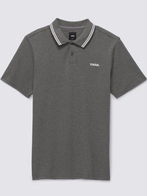 Vans Men's Charcoal/White Halecrest Polo Shirt (VN000A7QCHH) Size S - NWT - Image 1 of 4