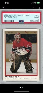1990 O-Pee-Chee Premier #101 Patrick Roy Canadiens HOF Hockey Card PSA 9 MINT - Picture 1 of 2