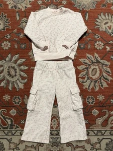 Ivy City Co Sweatsuit Girls 4T Pink Floral Sweatshirt & Sweatpants Set - Picture 1 of 10