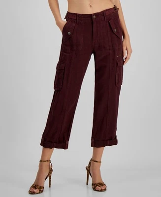 Guess Women's Red Nessi Cargo Pants Size W29 L30 - Image 1 of 2