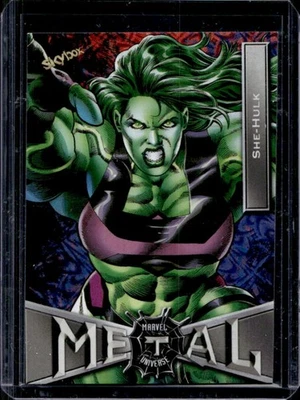 2021 Skybox Metal Universe Marvel Spider Man She-Hulk Grandiose #77 - Image 1 of 2