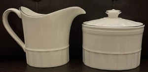 Set of 2 Wedgwood COLOSSEUM PLATINUM Creamer & Sugar Bowl England - Picture 1 of 5