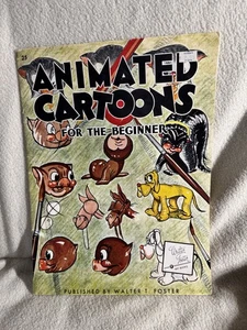 Animated Cartoons Beginner Instruction Book Walter Foster 50s Nostalgia Drawing - Picture 1 of 10