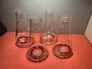 Glas Erlenmeyerkolben - (4er Pack) / Schmale Öffnung. 250 ml (Halloween Party Gläser) - Bild 1 von 7