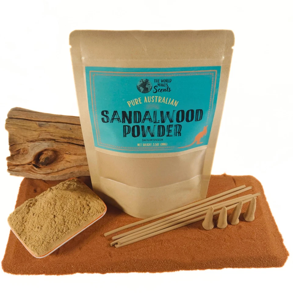 Порошок австралийского сандалового дерева (Santalum Spicatum) 3,5 унции - чистый и натуральный аромат - Изображение 1 из 4